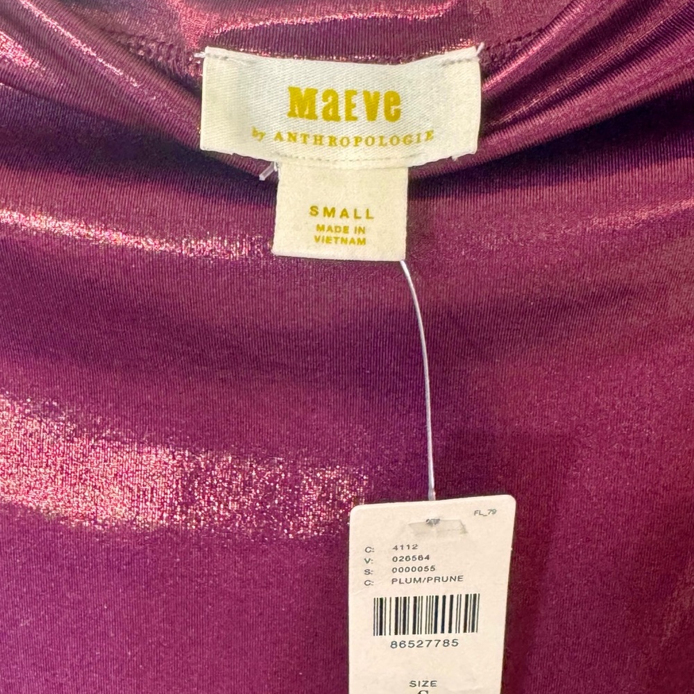 NWT Maeve by  ANTHROPOLOGIE Elegant Metallic Sleeveless Top size Small - Picture 10 of 10